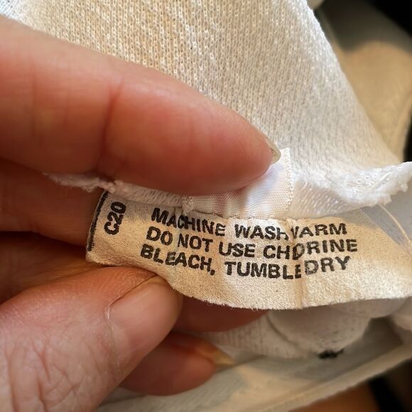 Vtg 70s black & white polyester high neck maxi dress/original woven belt - Picture 8 of 8